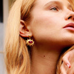 Zand Ruby Drop Earrings | Sustainable Jewellery by Ottoman Hands