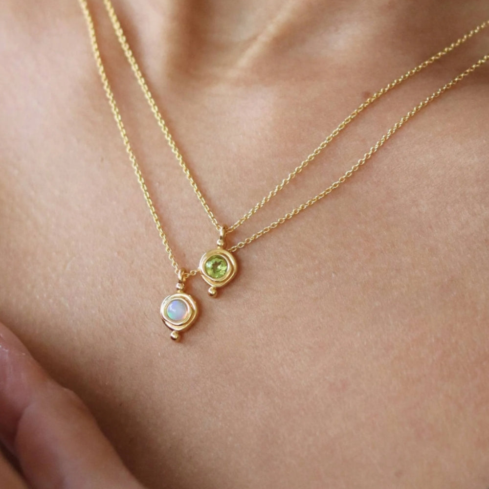 August Birthstone Pendant Necklace | Sustainable Jewellery by Ottoman Hands