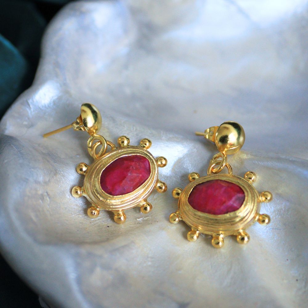 Ottoman Hands Gemstone Earrings