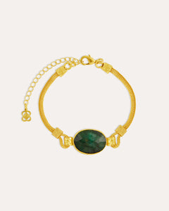 Daphne Emerald Chain Bracelet | Sustainable Jewellery by Ottoman Hands