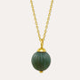 Kayra Green Agate Ball Pendant Necklace | Sustainable Jewellery by Ottoman Hands