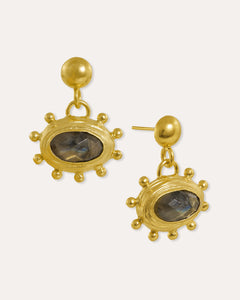 Zand Labradorite Drop Earrings | Sustainable Jewellery by Ottoman Hands