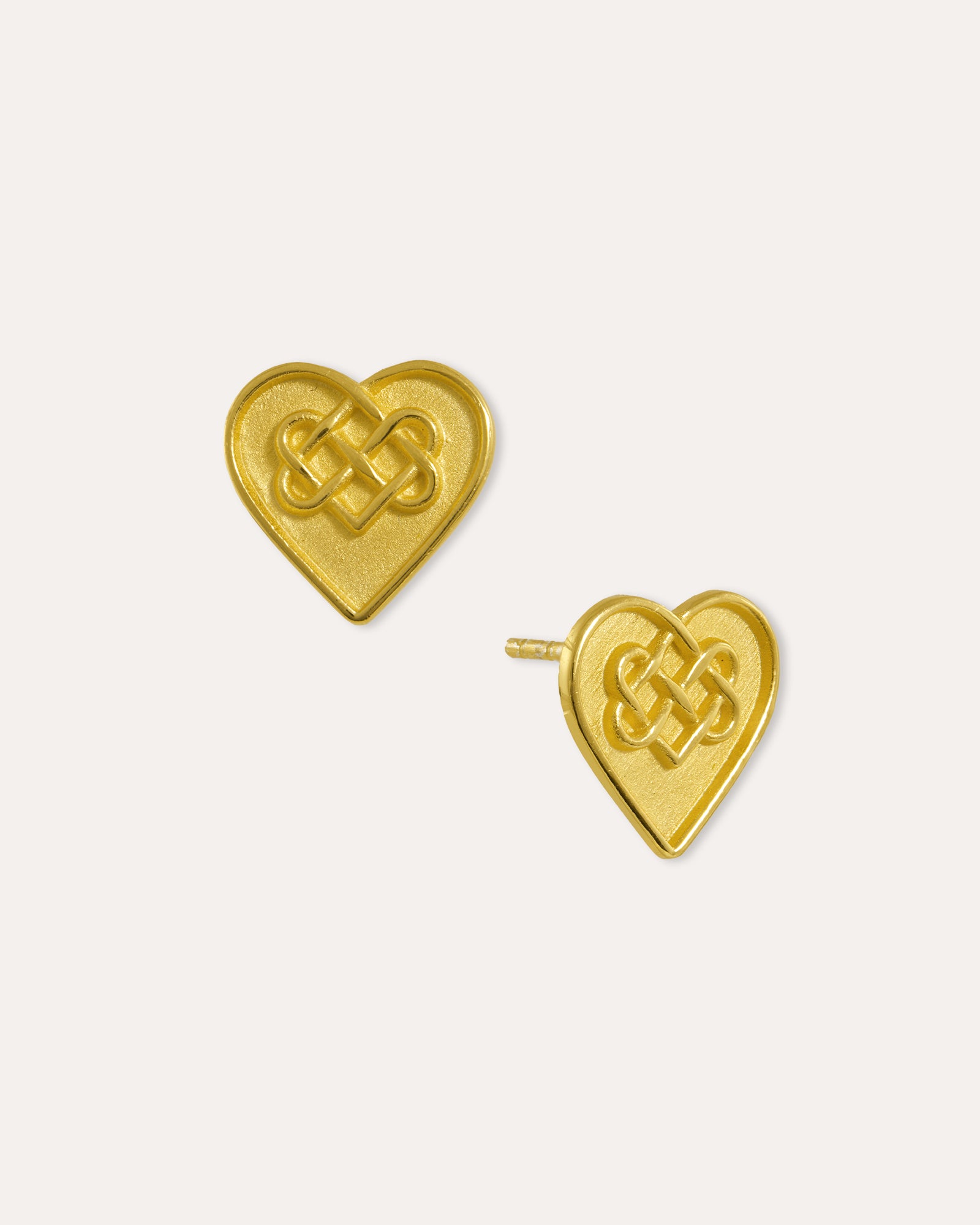 Infinity Love Knot Stud Gold Earrings | Sustainable Jewellery by Ottoman Hands
