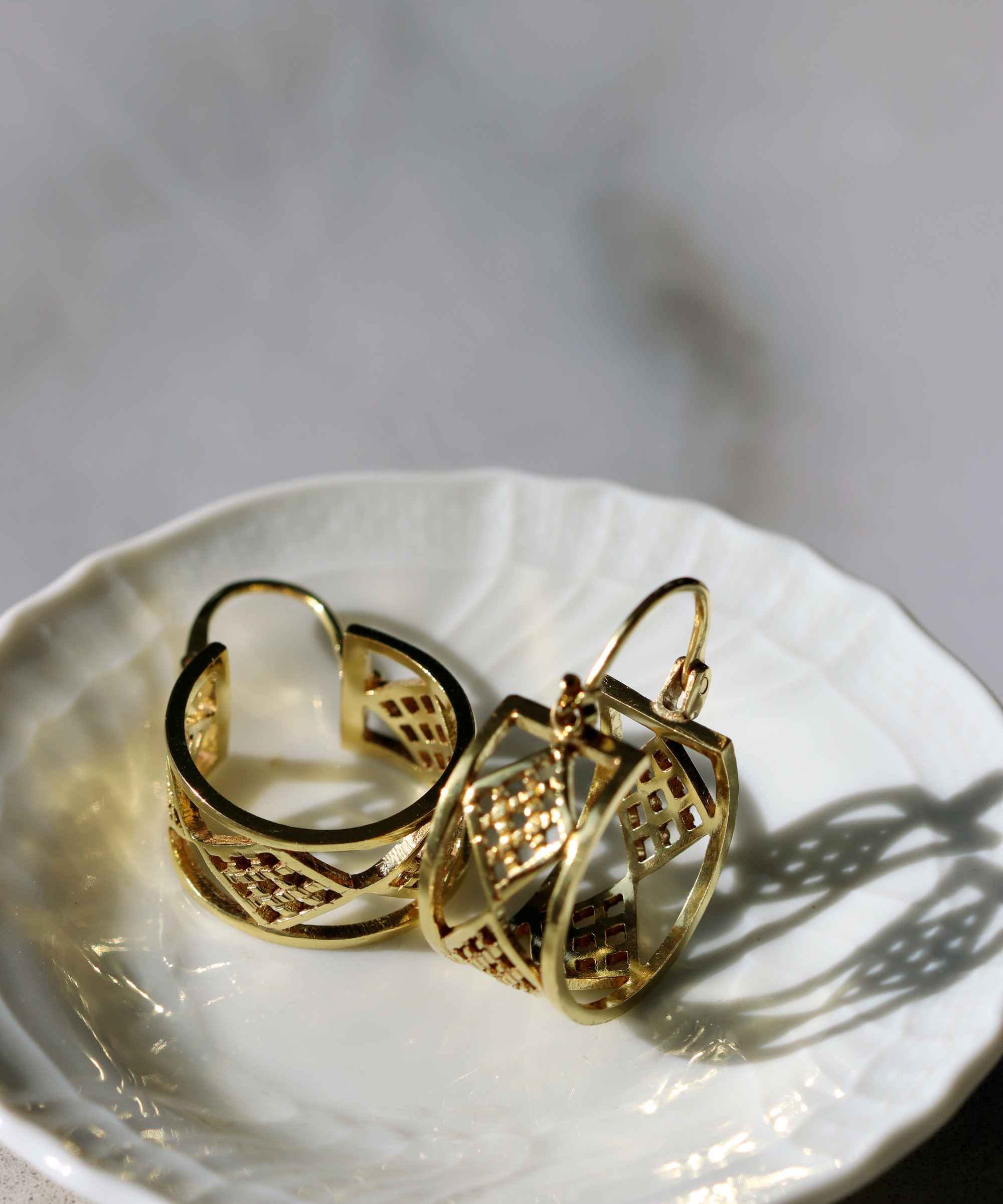 Zahak Castle Handcarved Hoop Earrings | Sustainable Jewellery by Ottoman Hands