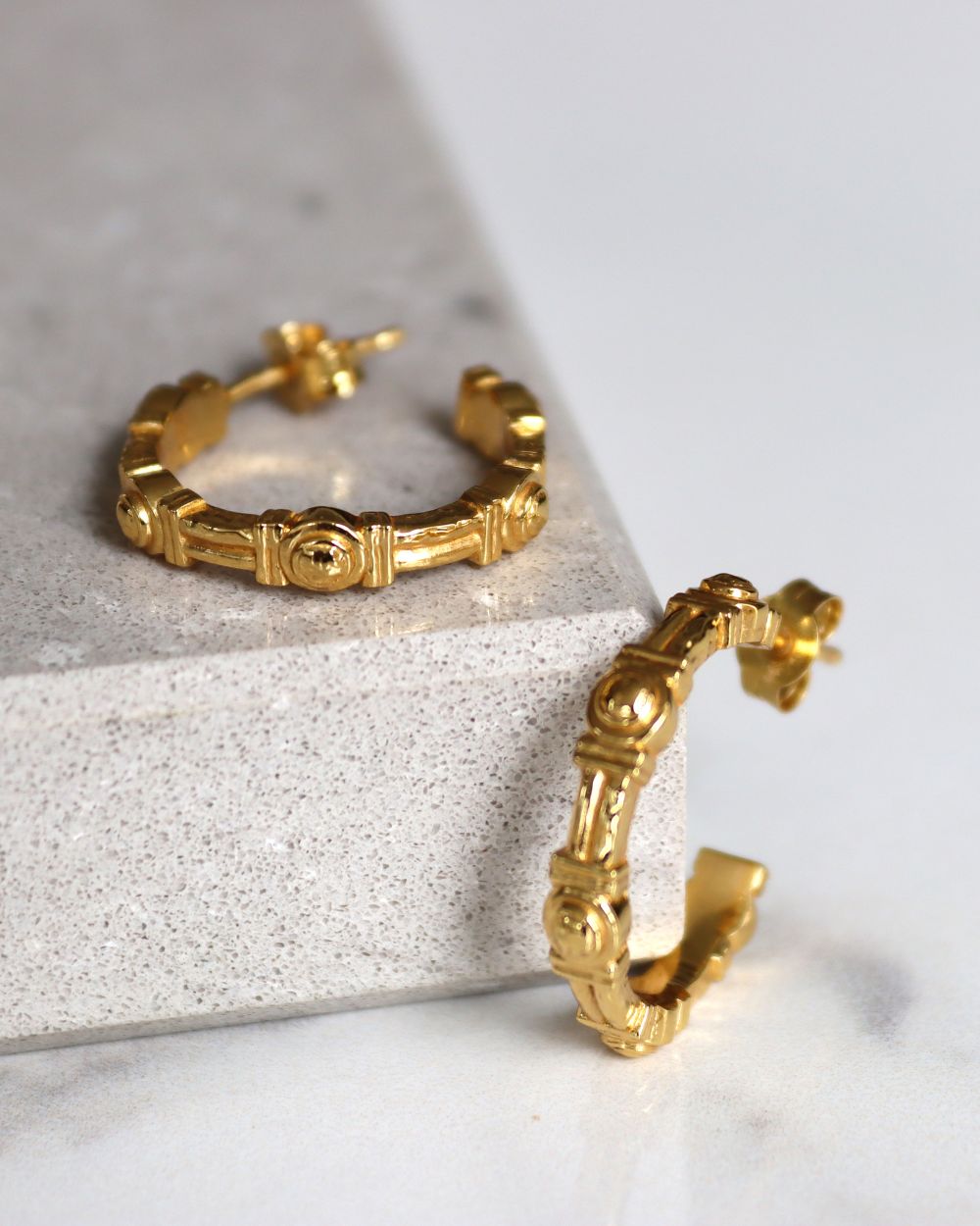 Tennis Link Hoop Earrings | Sustainable Jewellery by Ottoman Hands