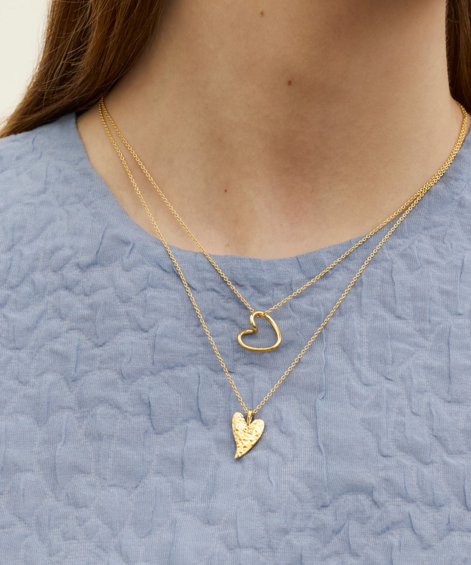Outline Heart Pendant Necklace | Ottoman Hands Jewellery