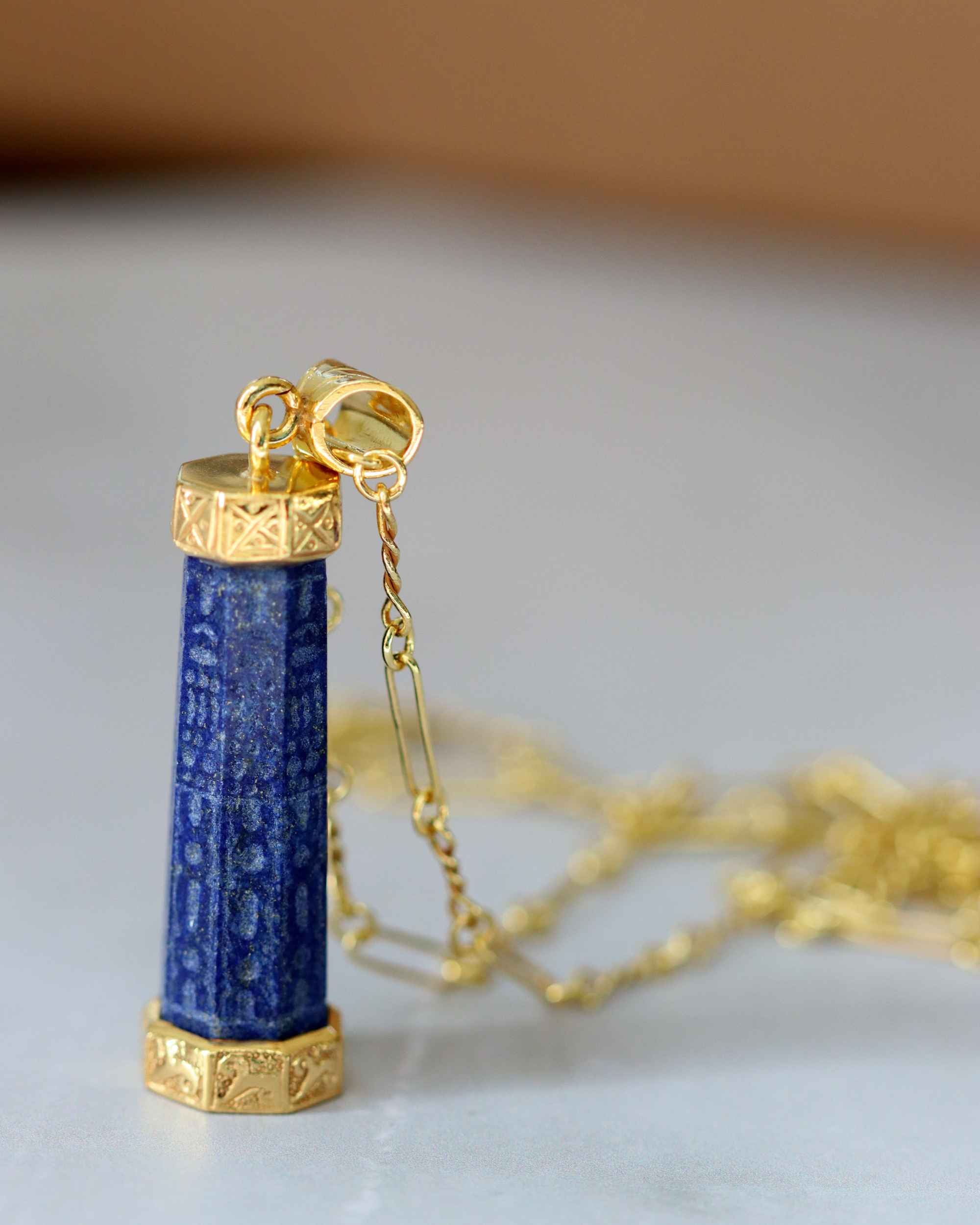 Minar Lapis Handcarved Pendant Necklace Gold Ottoman Hands Jewellery minar-lapis-handcarved-pendant-necklace-gold-ottoman-hands-jewellery