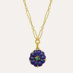 Soraya Lapis and Malachite Flower Pendant Necklace | Sustainable Jewellery by Ottoman Hands