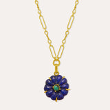 Soraya Lapis and Malachite Flower Pendant Necklace | Sustainable Jewellery by Ottoman Hands