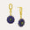 Soraya Lapis and Malachite Flower Drop Chain Earrings | Sustainable Jewellery by Ottoman Hands