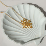 Sophia Gold Coral Pendant Necklace