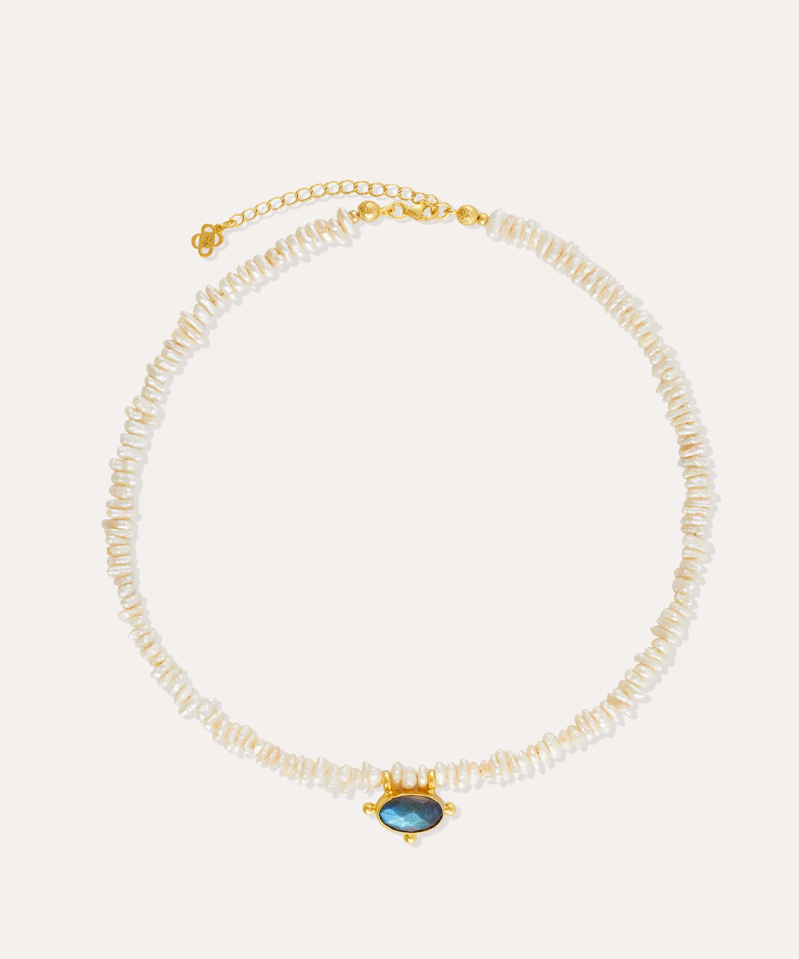 Sorel Pearl and Labradorite Beaded Necklace | Sustainable Jewellery by Ottoman Hands