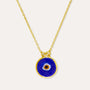 Azra Evil Eye Navy Pendant Necklace | Sustainable Jewellery by Ottoman Hands