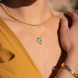 Alara Blue Evil Eye Pendant Necklace | Sustainable Jewellery by Ottoman Hands