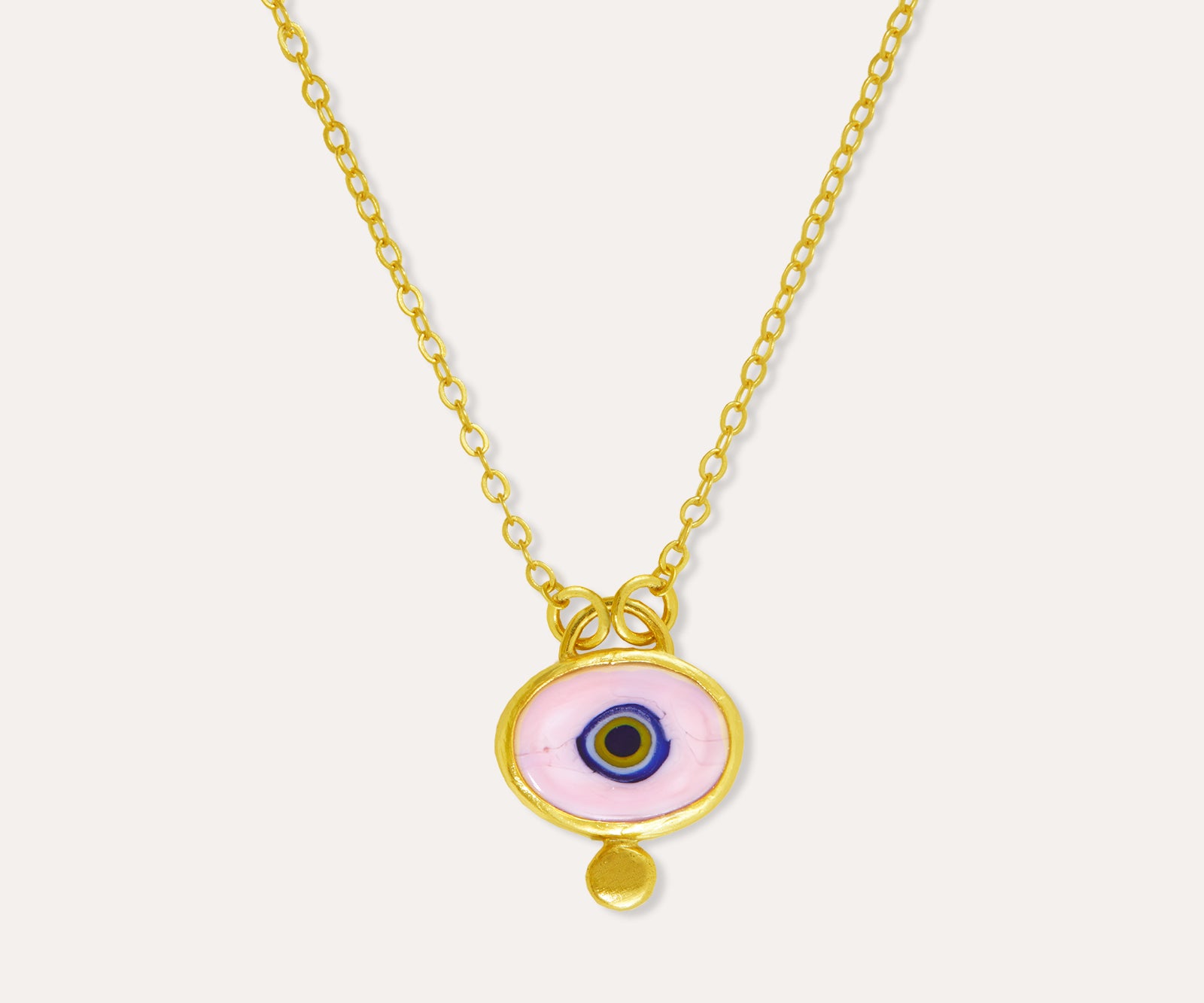 Alara Pink Evil Eye Pendant Necklace | Sustainable Jewellery by Ottoman Hands
