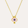 Alara Pink Evil Eye Pendant Necklace | Sustainable Jewellery by Ottoman Hands