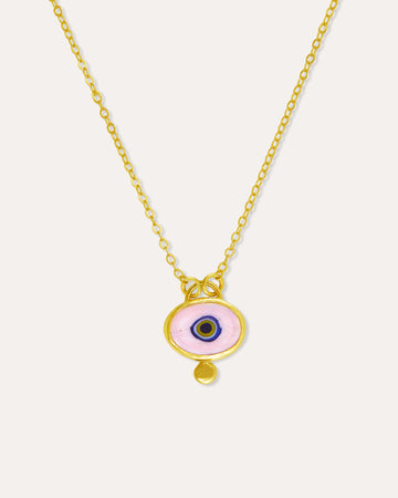 Alara Evil Eye Pink Pendant Necklace