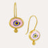 Alara Pink Evil Eye Drop Earrings | Sustainable Jewellery by Ottoman Hands