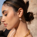 Alara Pink Evil Eye Drop Earrings | Sustainable Jewellery by Ottoman Hands