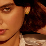 Infinity Love Knot Stud Gold Earrings | Sustainable Jewellery by Ottoman Hands