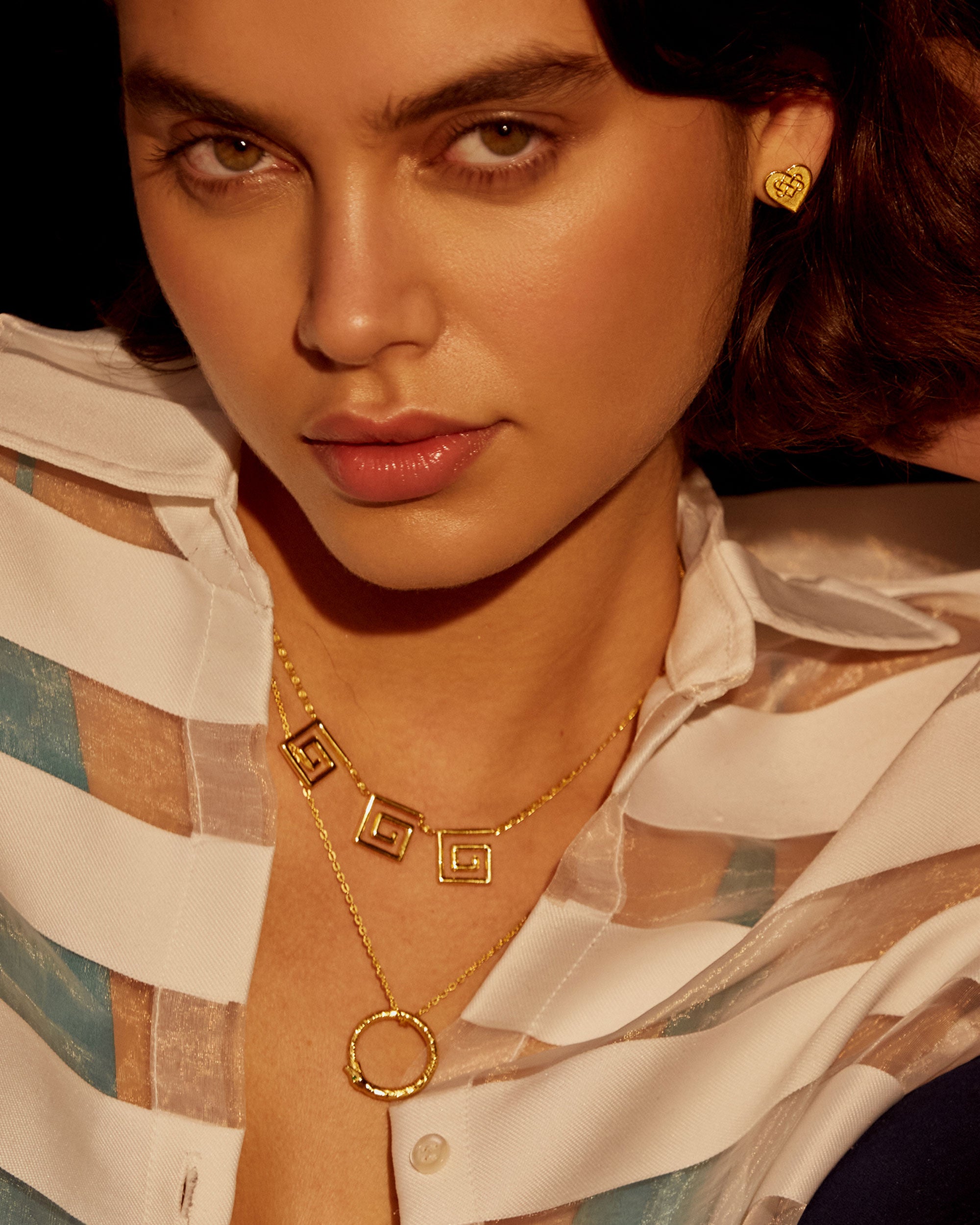 Infinity Love Knot Stud Gold Earrings | Sustainable Jewellery by Ottoman Hands