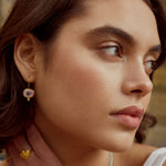 Alara Pink Evil Eye Drop Earrings | Sustainable Jewellery by Ottoman Hands