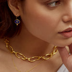 Alara Navy Evil Eye Drop Earrings | Sustainable Jewellery by Ottoman Hands