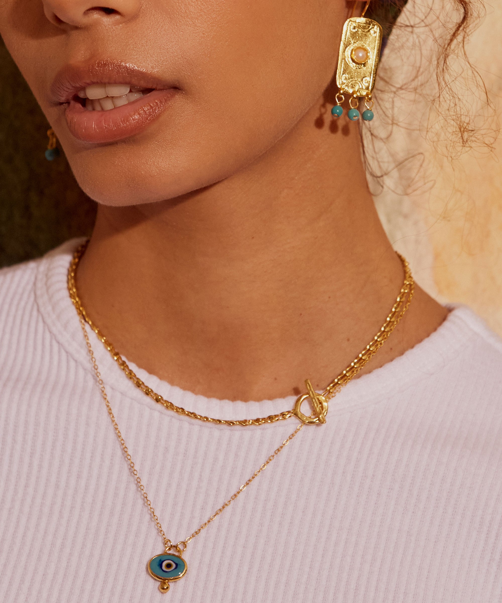 Alara Blue Evil Eye Pendant Necklace | Sustainable Jewellery by Ottoman Hands