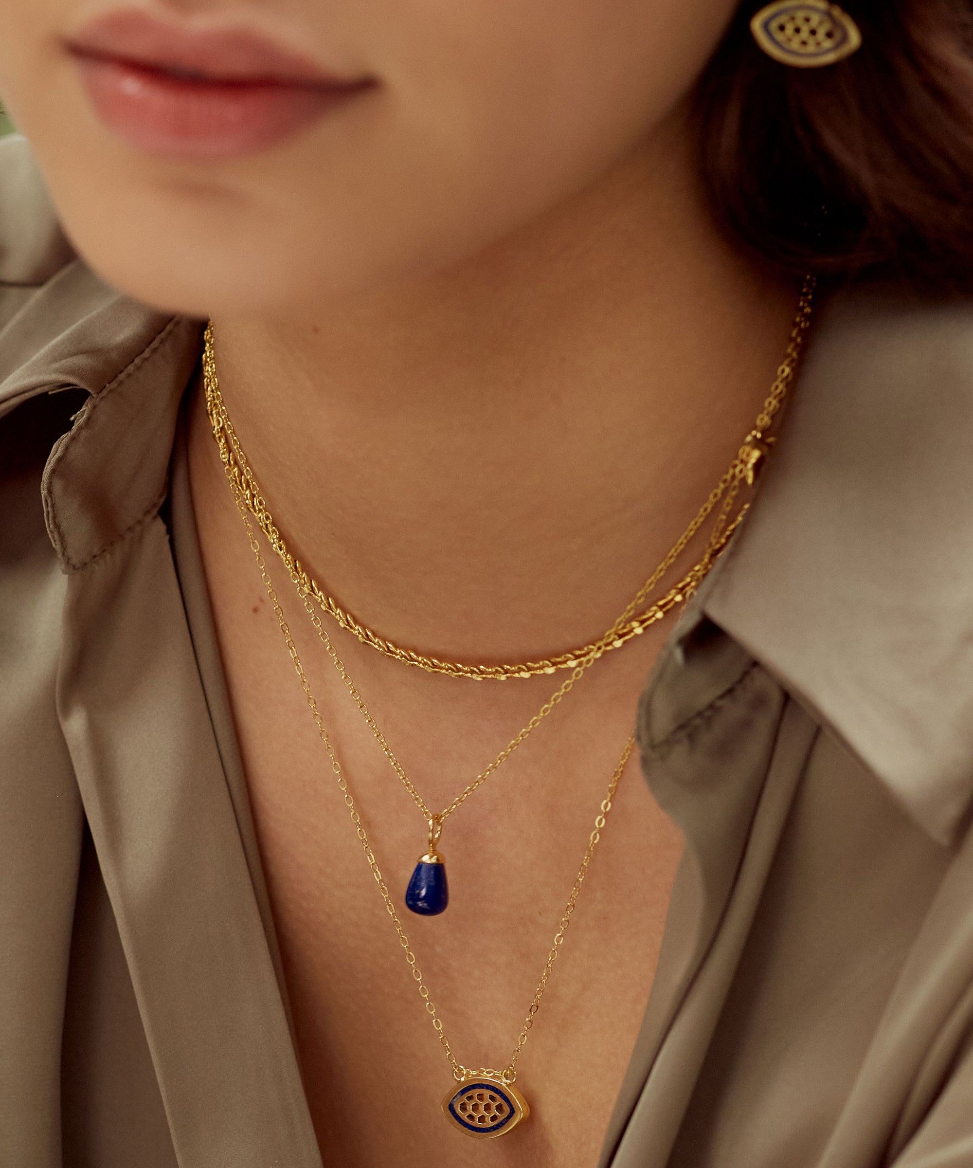 Esin Lapis Pendant Necklace | Sustainable Jewellery by Ottoman Hands