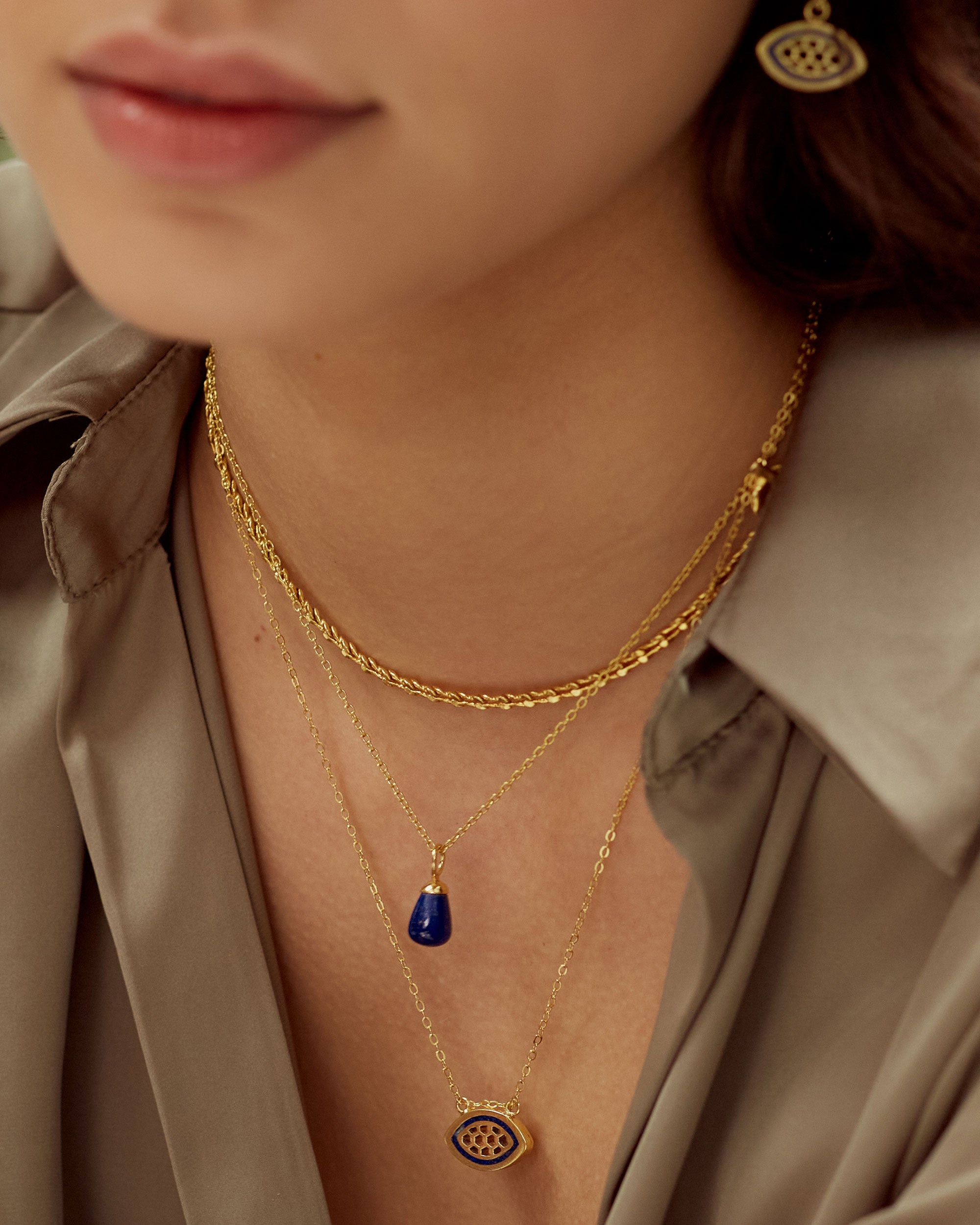 Esin Lapis Pendant Necklace | Sustainable Jewellery by Ottoman Hands