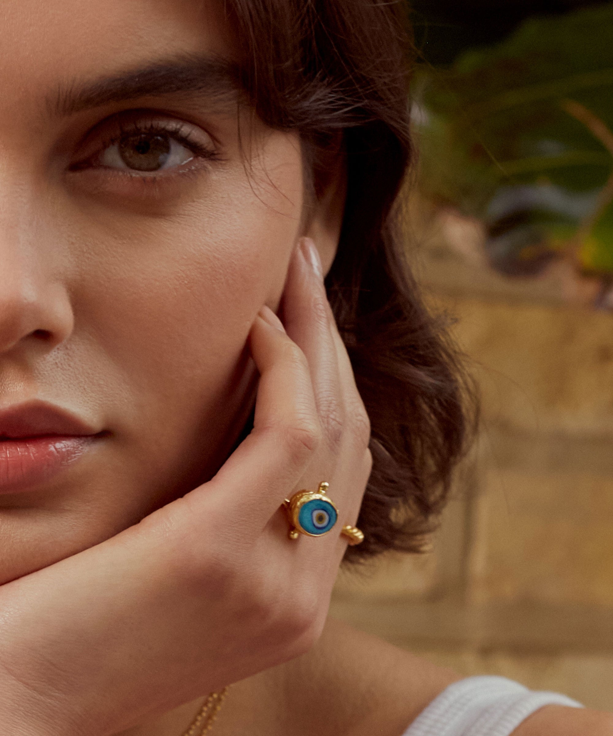 Alara Blue Evil Eye Ring | Sustainable Jewellery by Ottoman Hands