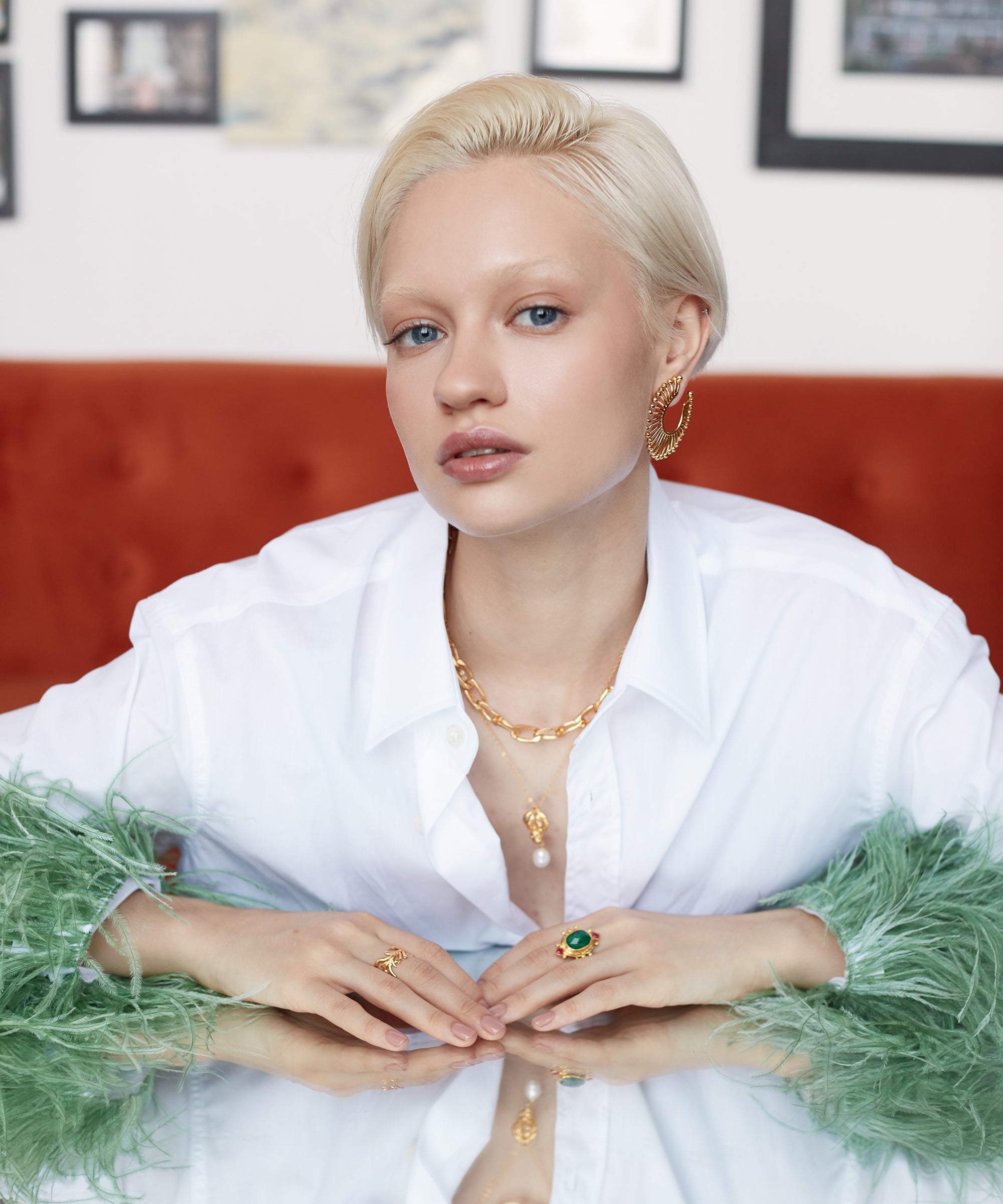 Milena Statement Stud Earrings | Sustainable Jewellery by Ottoman Hands