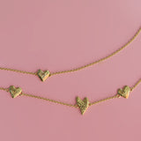 Heart Chain Bracelet Set