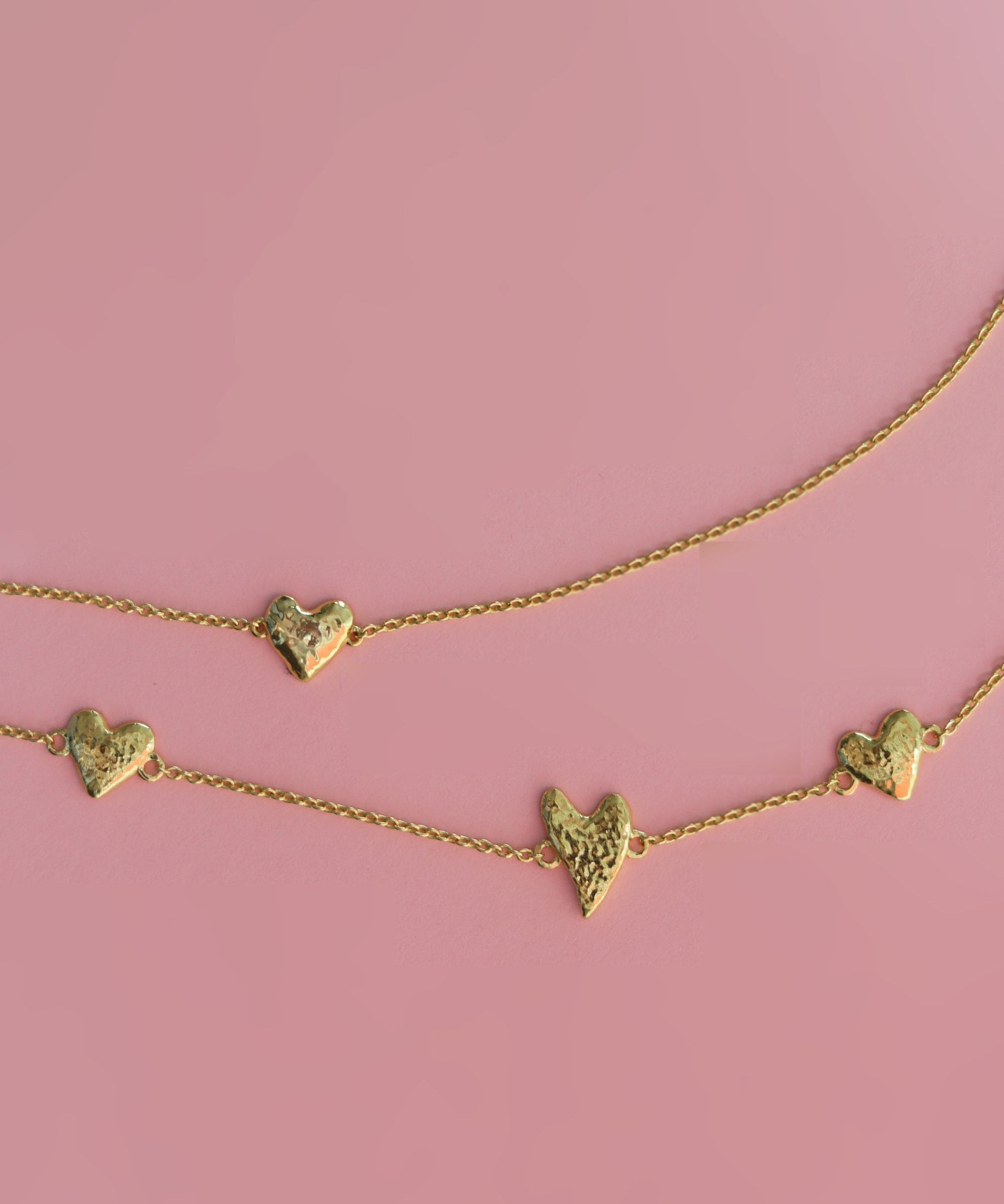 Heart Chain Bracelet Set | Sustainable Jewellery by Ottoman Hands