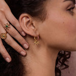 Stephanie Yeboah Nsoromma Star Hoop Earrings - Red | Sustainable Jewellery by Ottoman Hands
