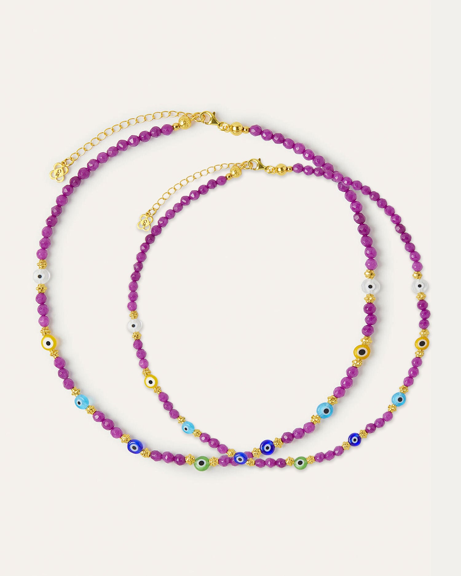 Clara Evil Eye Beaded Necklace - Mother & Child Set | Sustainable Jewellery by Ottoman Hands