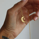 Crescent Moon Pendant Necklace | Sustainable Jewellery by Ottoman Hands