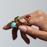 Lucia Rose Quartz Cocktail Ring