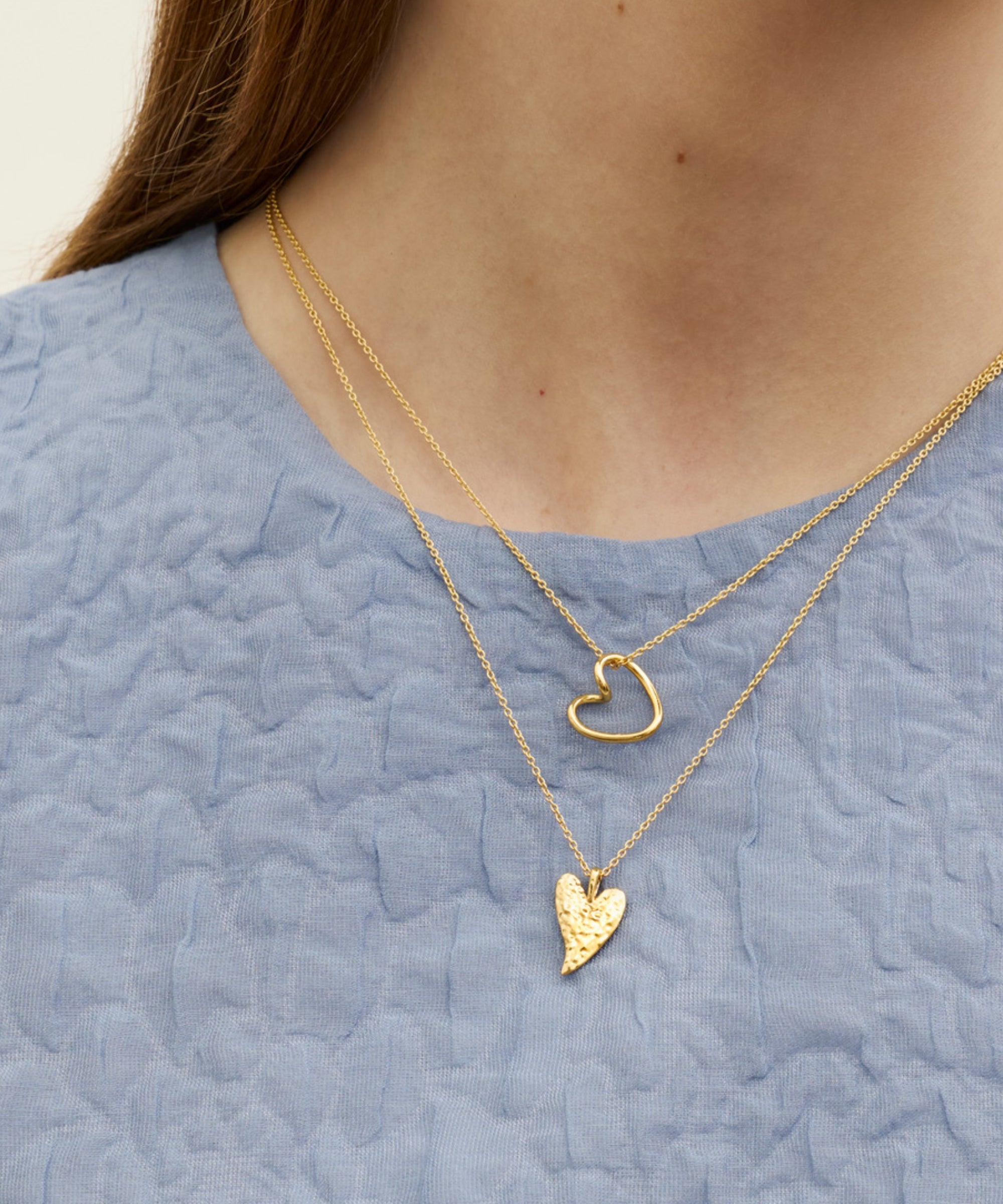 Hammered Heart Pendant Necklace | Ottoman Hands Jewellery