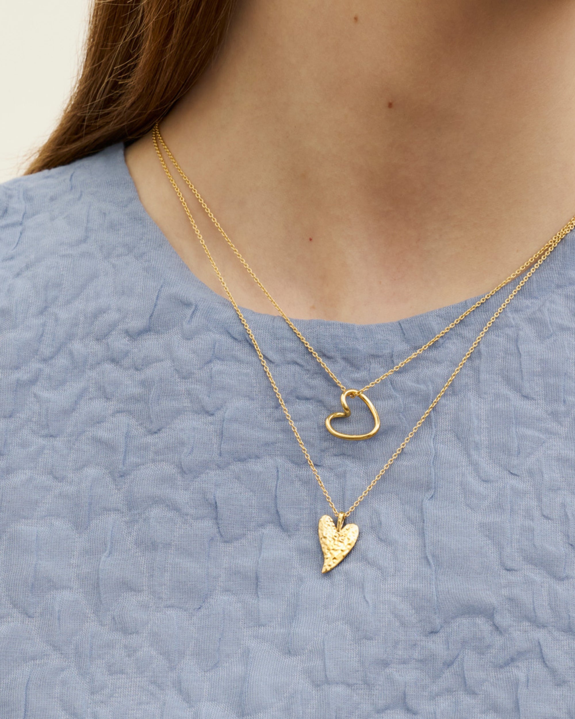 Hammered Heart Pendant Necklace | Ottoman Hands Jewellery