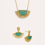 Sunrise Aqua Chalcedony Set | Sustainable Jewellery by Ottoman Hands