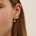 Double Heart Drop Stud Earrings | Ottoman Hands Jewellery