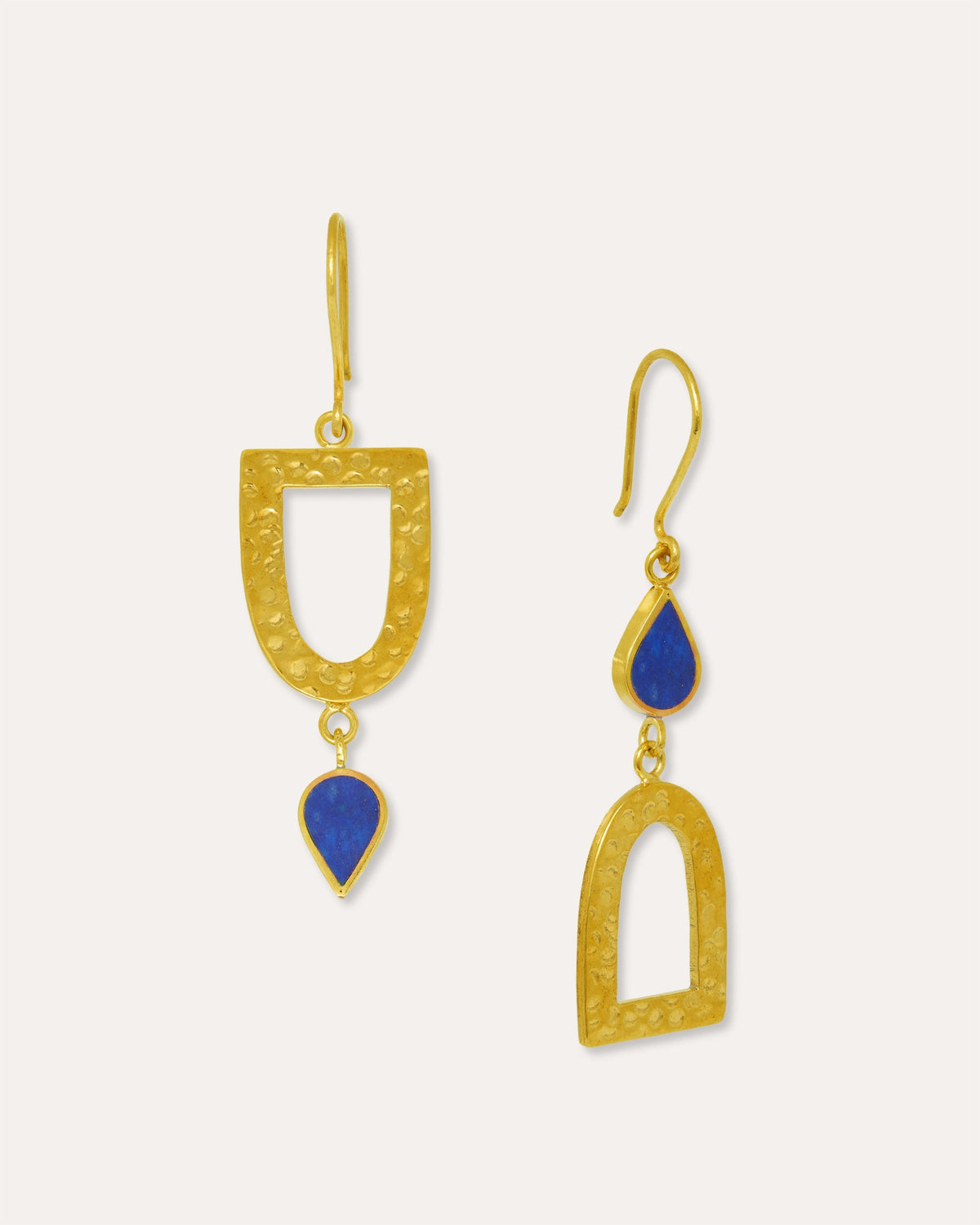 Ghatra Lapis Asymetrical Drop Earrings