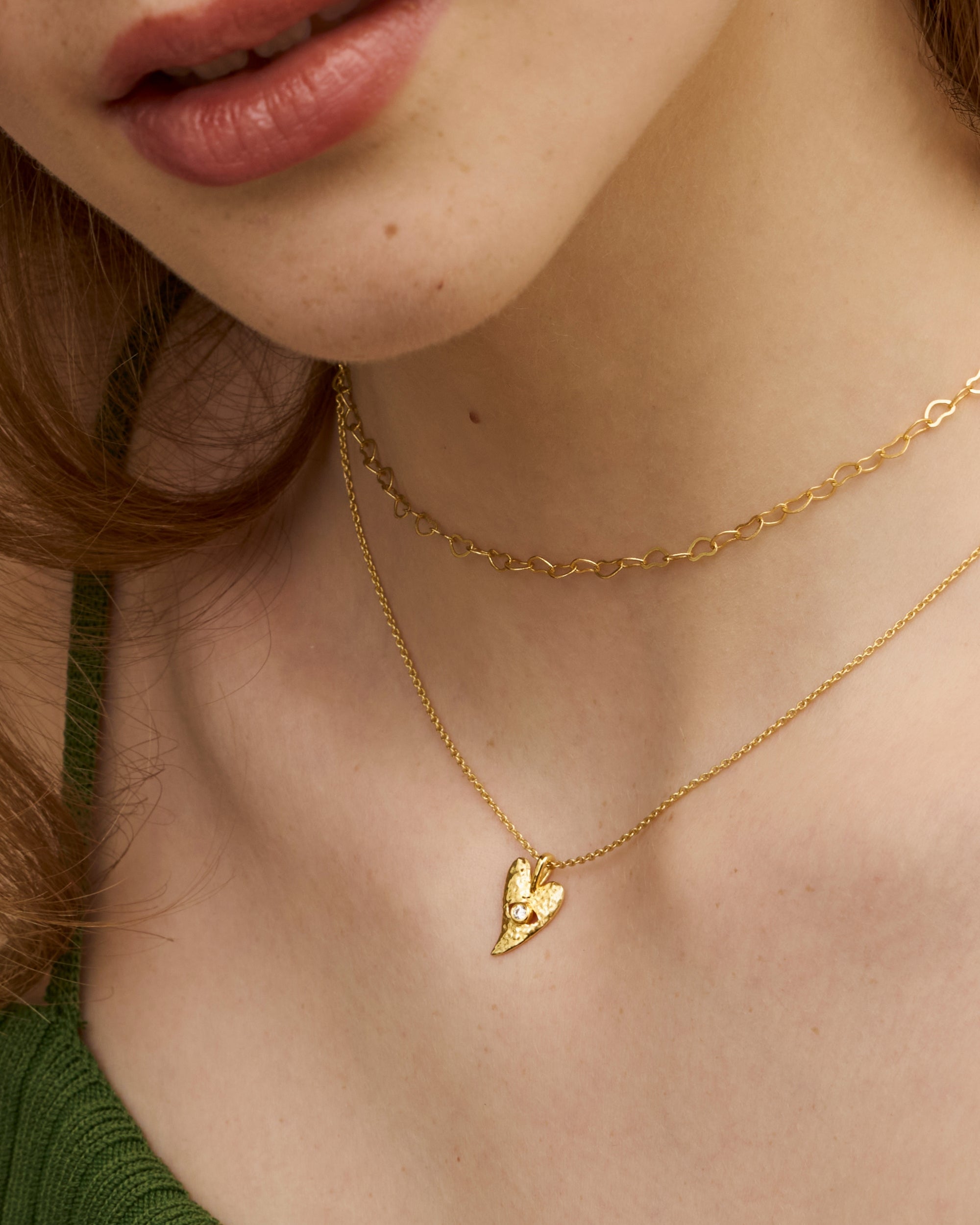 Evil Eye Heart Necklace and Earrings Set | Ottoman Hands Jewellery
