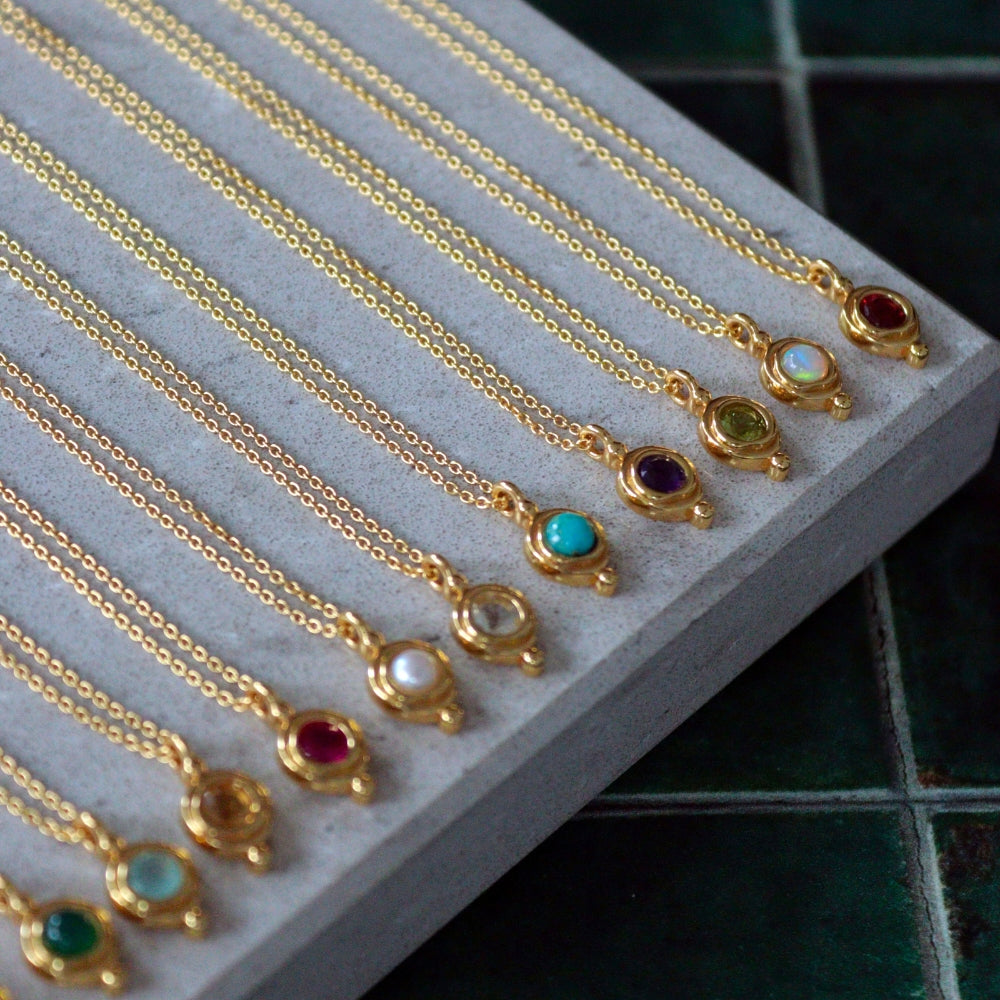 Thea Snake Chain Necklace with T-Bar - Gold | Ottoman Hands Jewellery