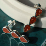 Aventurine Stud Earrings | Sustainable Jewellery by Ottoman Hands