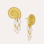 Waterproof Shell Pearl Beaded Stud Earrings | Sustainable Jewellery by Ottoman Hands