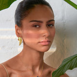 Lorena Gold Statement Stud Earrings