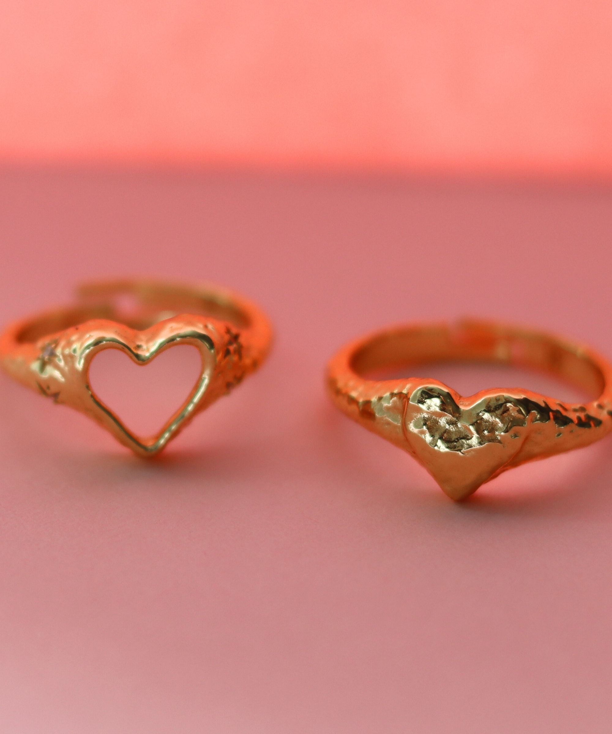 Hammered Heart Stacking Ring | Sustainable Jewellery by Ottoman Hands