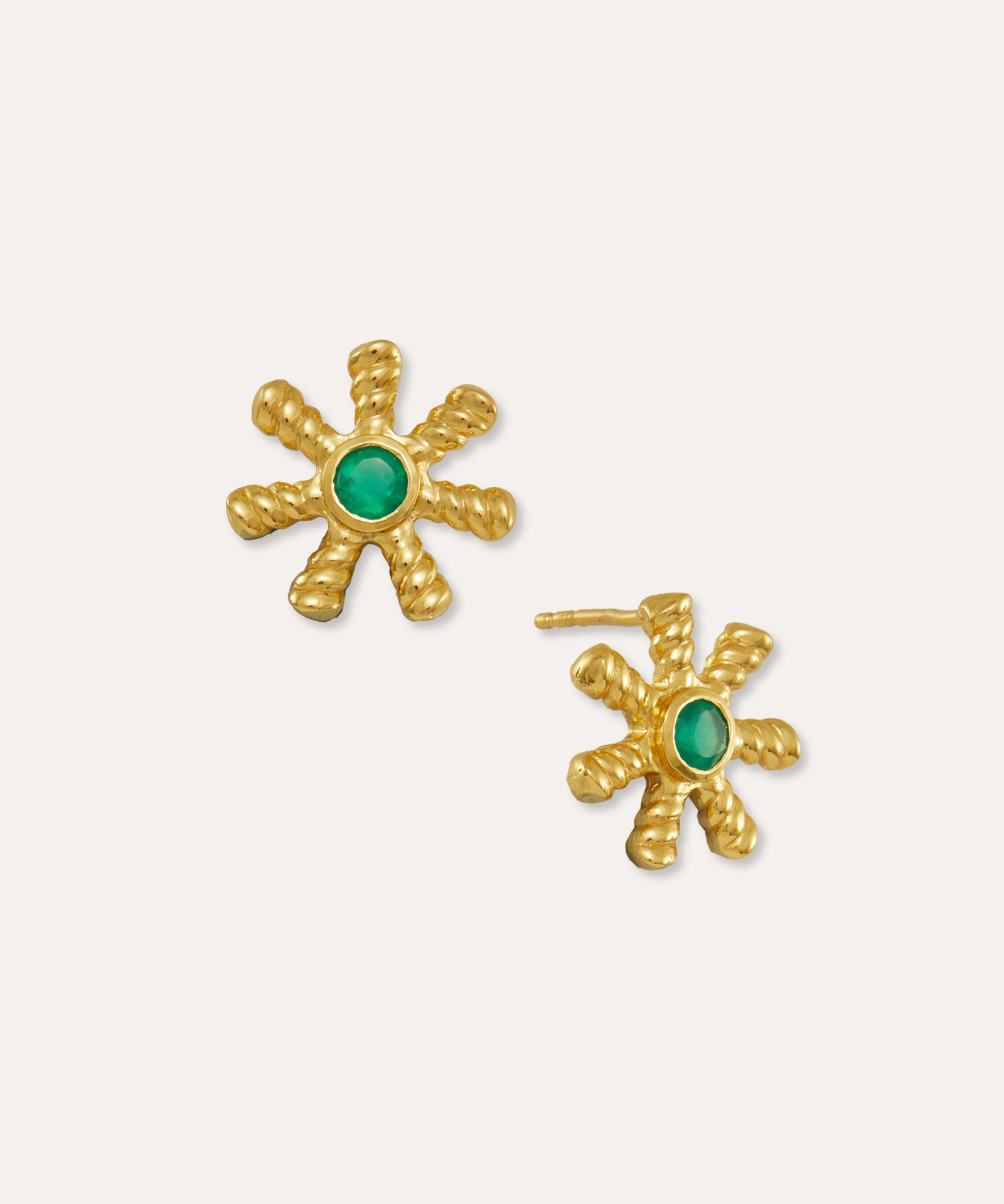 Stephanie Yeboah Anansi Green Onyx Stud Earrings | Sustainable Jewellery by Ottoman Hands